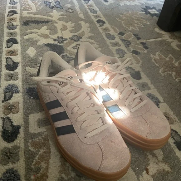 adidas Gazelle Bold — Wonder Quartz Pink Suede with Black Stripes - Picture 7 of 7
